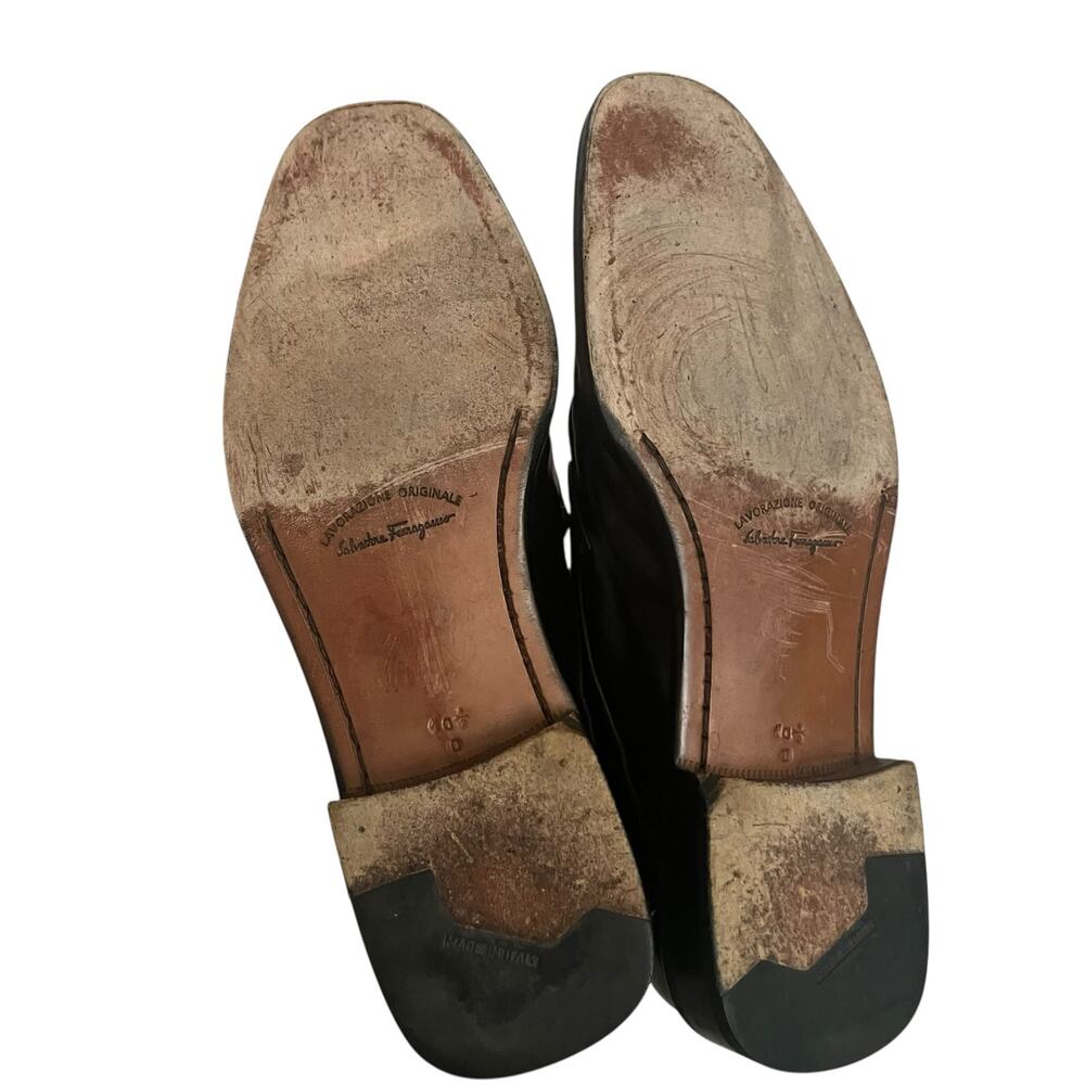 Salvatore Ferragamo Lavorazione Originale Black Oxford Dress Shoe Men Size 10.5 - Picture 11 of 16